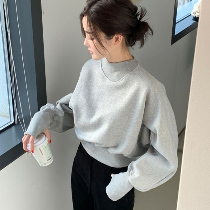 フォーマルカジュアル 参観日にぴったり長袖プルオーバー白無地カットソー