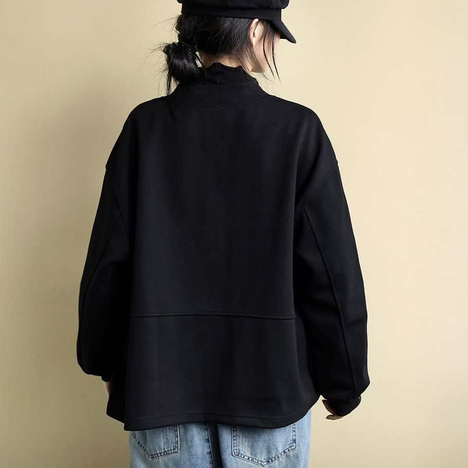 フォーマルカジュアル 参観日対応 軽量ノーカラー上着 長袖秋冬新作