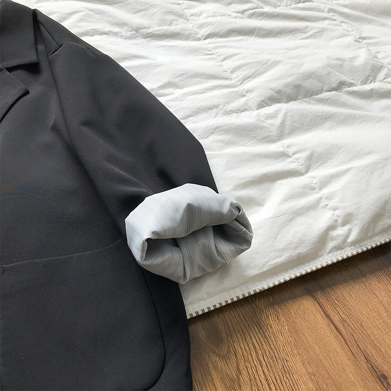 フォーマルカジュアル 通勤用テーラード仕立て jacket 襟付き裏地付きゆったりシルエット