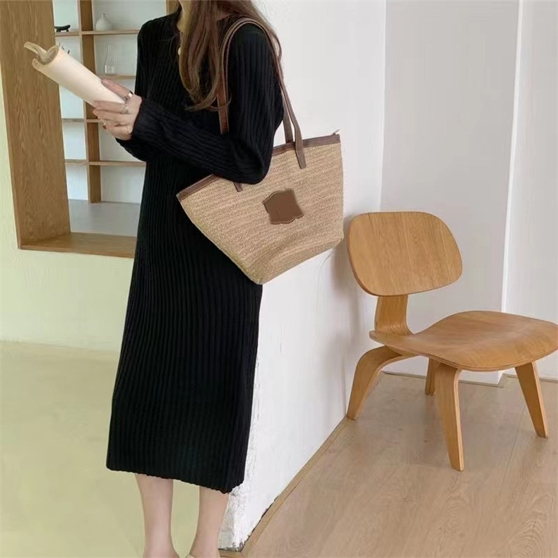 フォーマルカジュアル 通勤用リブニットワンピース長袖ロング丈体型カバーゆったり