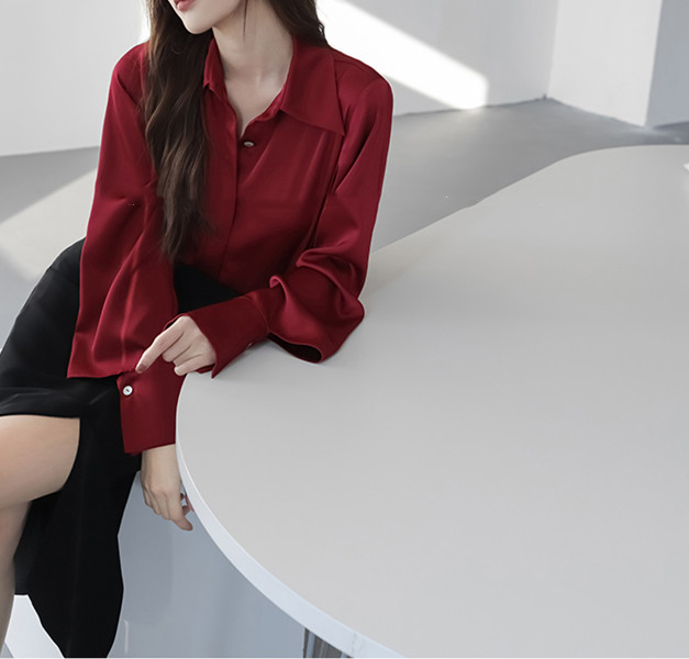 フォーマルカジュアル レディース通勤用長袖シフォンブラウス シャツ おしゃれ着回しトップス