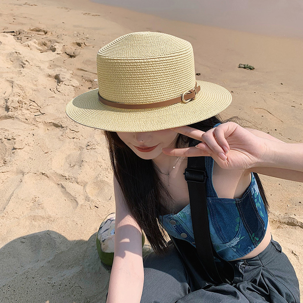 フォーマルカジュアル 参観日にぴったり 上品カンカン帽子