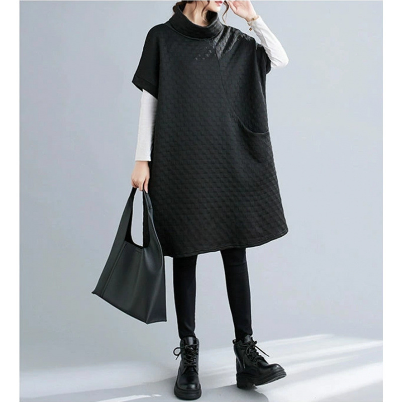 フォーマルカジュアル 参観日対応 大人きれいめワンピース 秋冬 体型カバー ゆったり