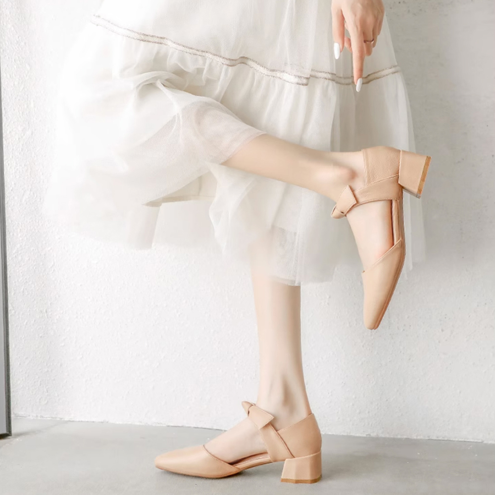 フォーマルカジュアル 入学式対応 痛くない リボン付き太ヒール靴