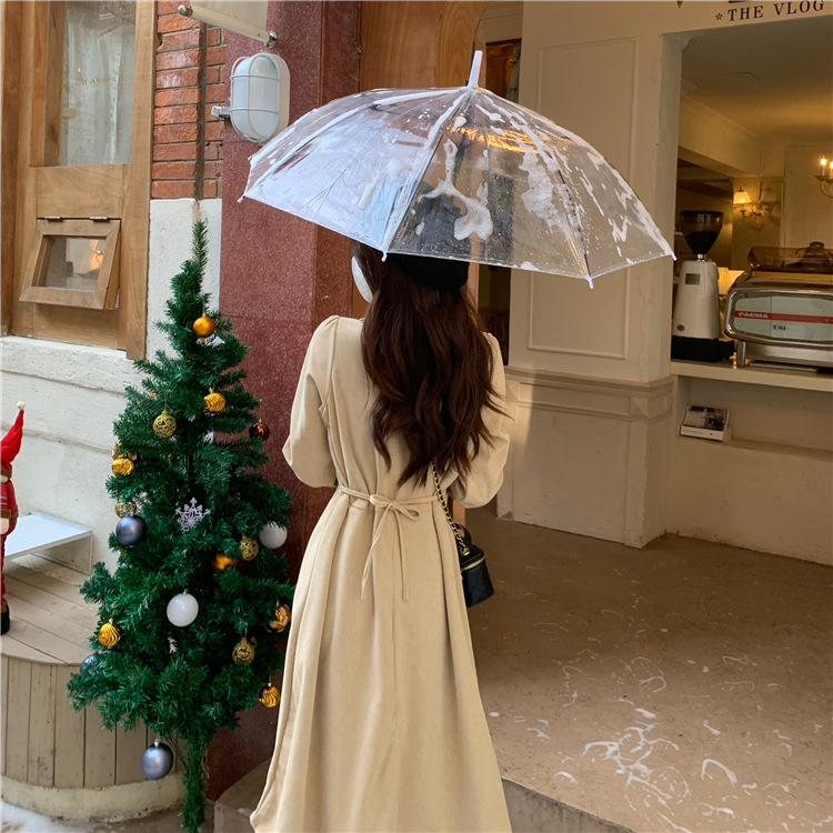 フォーマルカジュアル 参観日対応 長袖 綺麗目 黒 ワンピース 上品 長丈