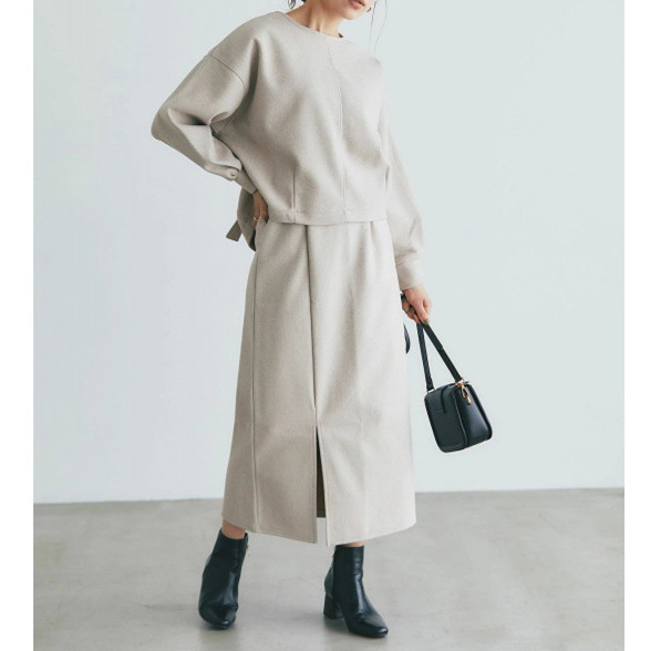 フォーマルカジュアル 参観日対応セットアップ 秋冬新作 きれいめ大人カジュアル 体型カバー