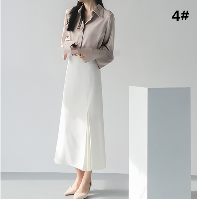 フォーマルカジュアル レディース通勤用長袖シフォンブラウス シャツ おしゃれ着回しトップス