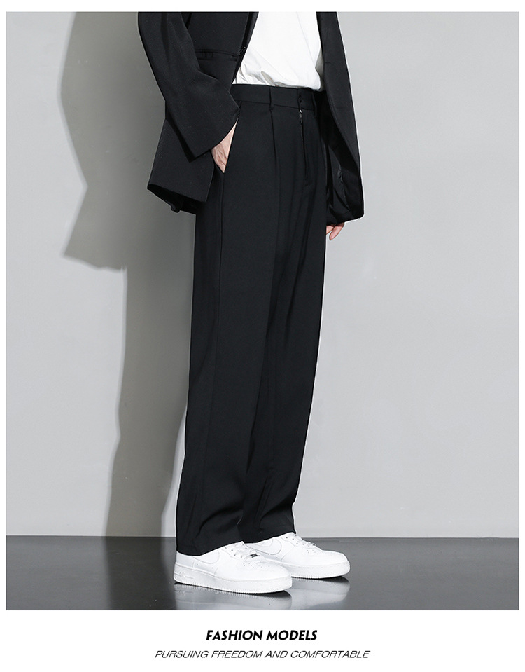 メンズ 黒 ファッション すっきりシルエット フォーマルパンツ