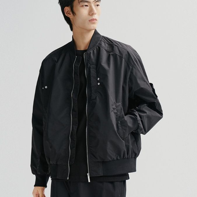 メンズ黒ファッション ジャケット アーバンシルエット