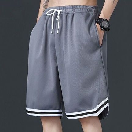 メンズ 黒 ファッション ラインアクセント ショートパンツ