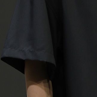 メンズ 黒 ファッション ゆったりシルエット 半袖シャツ