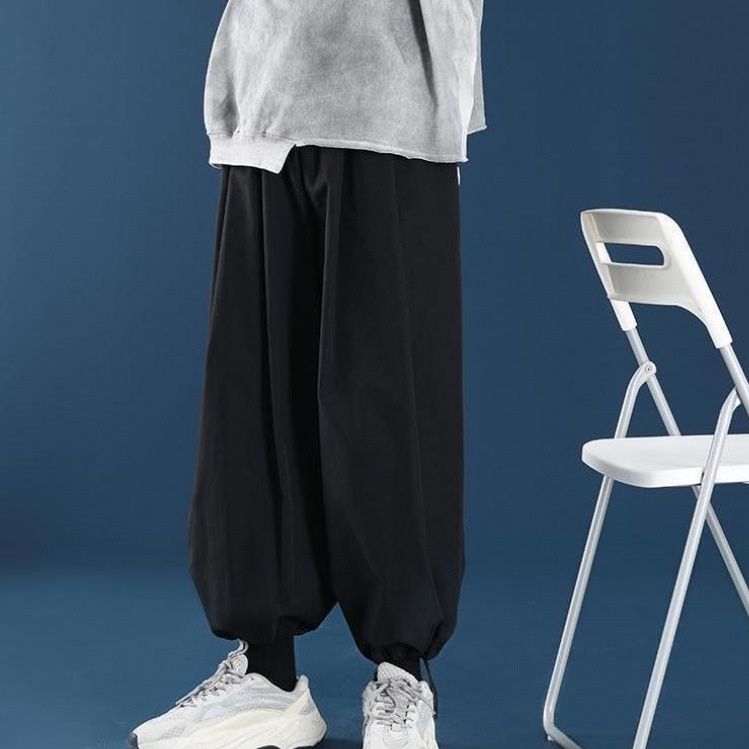 メンズ 黒 ファッション 風合いが美しい袴風バルーンパンツ