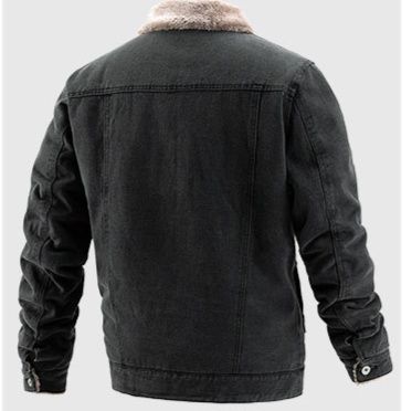 メンズ 黒 ファッション メンズ 裏起毛 デニムジャケット 秋冬 防寒アウター