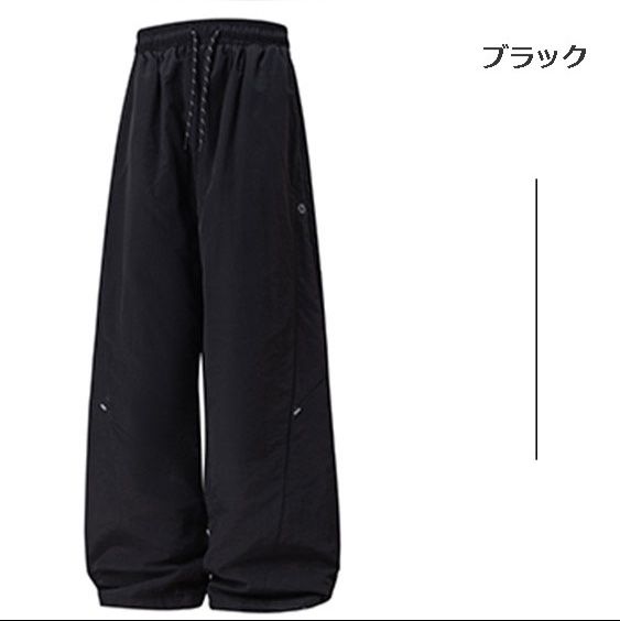 メンズ 黒 ファッション メンズ秋冬中綿ロングパンツ撥水機能付き厚手保温仕様