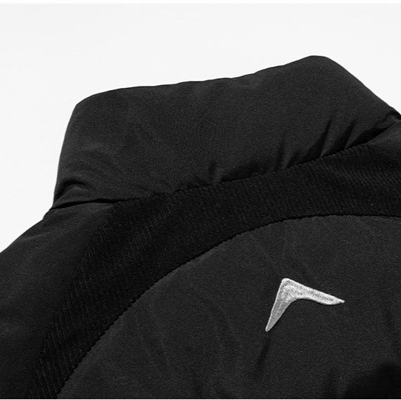 メンズ 黒 ファッション メンズ冬用中綿スタンドカラージャケット