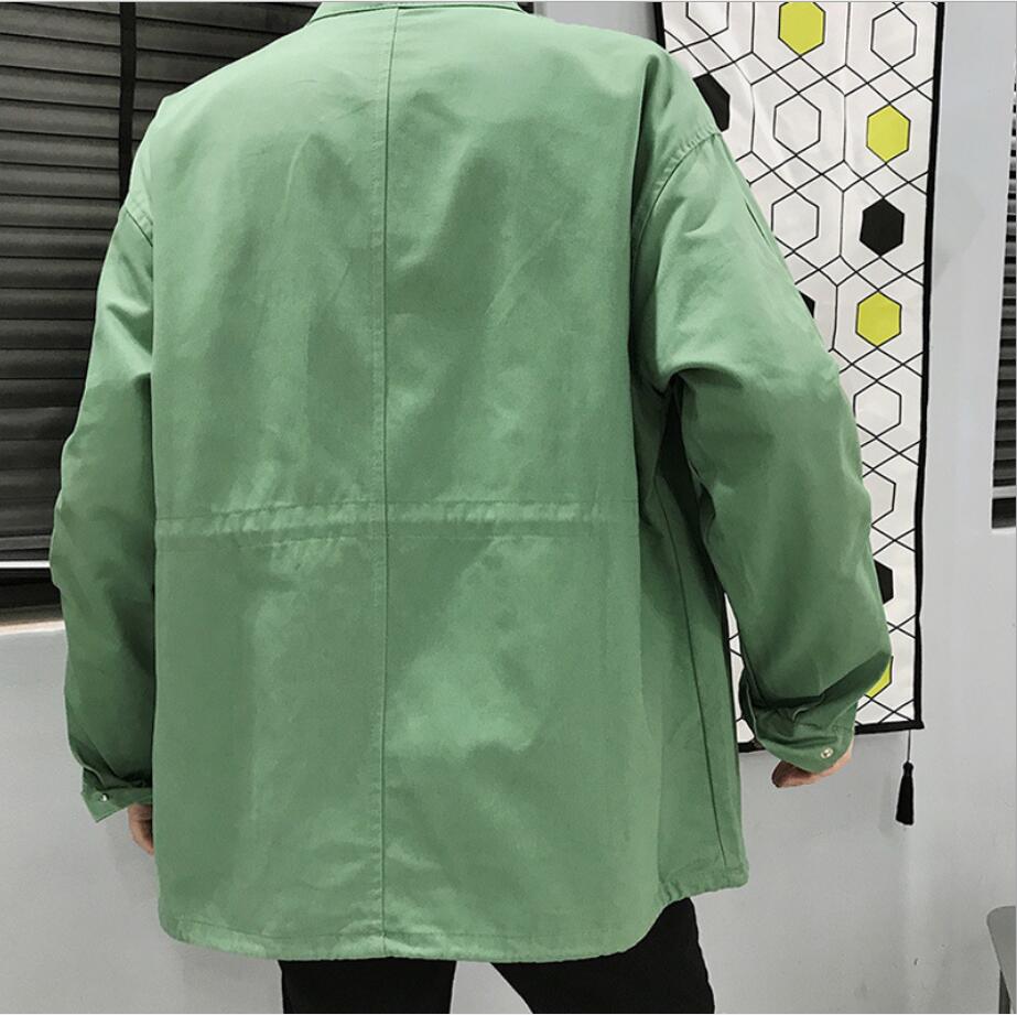 メンズ 黒 ファッション 秋冬メンズ黒ジャケット長袖ポケット付きコート