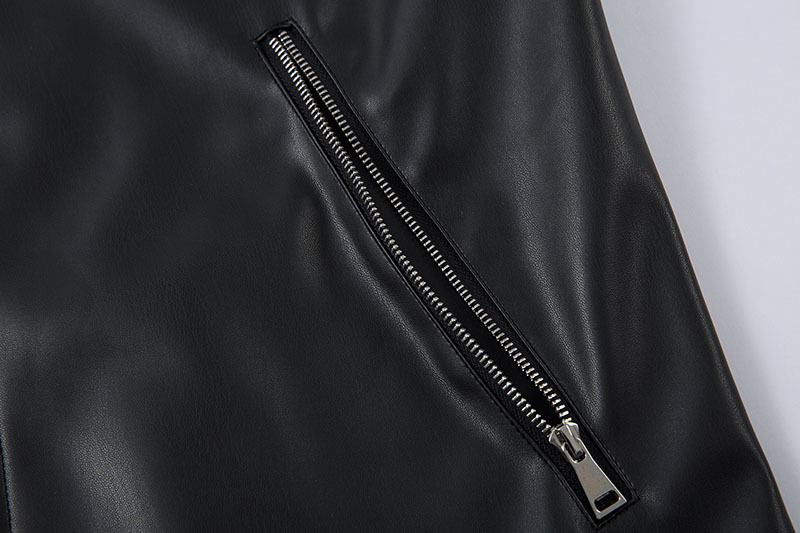 メンズ 黒 ファッション メンズ黒レザーベスト無地袖なしジップアップ