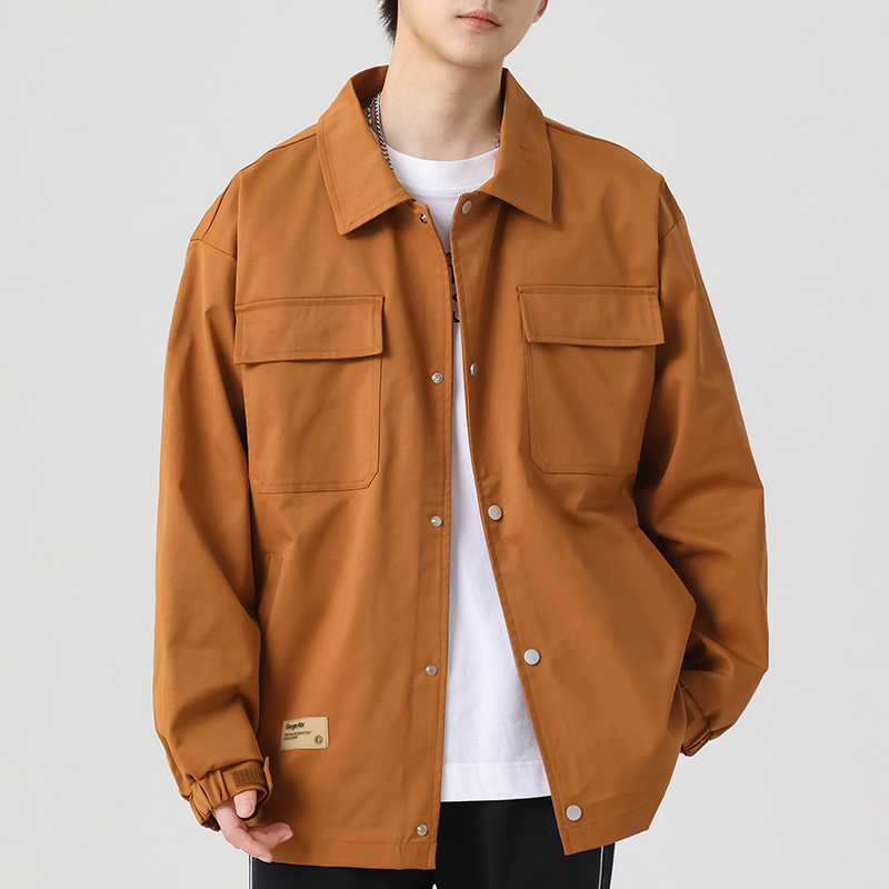 メンズ 黒 ファッション 現代工装ワークジャケット