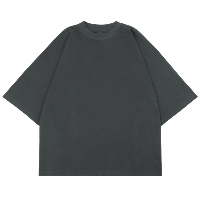メンズ 黒 ファッション モックネック ワイドシルエット シャツ
