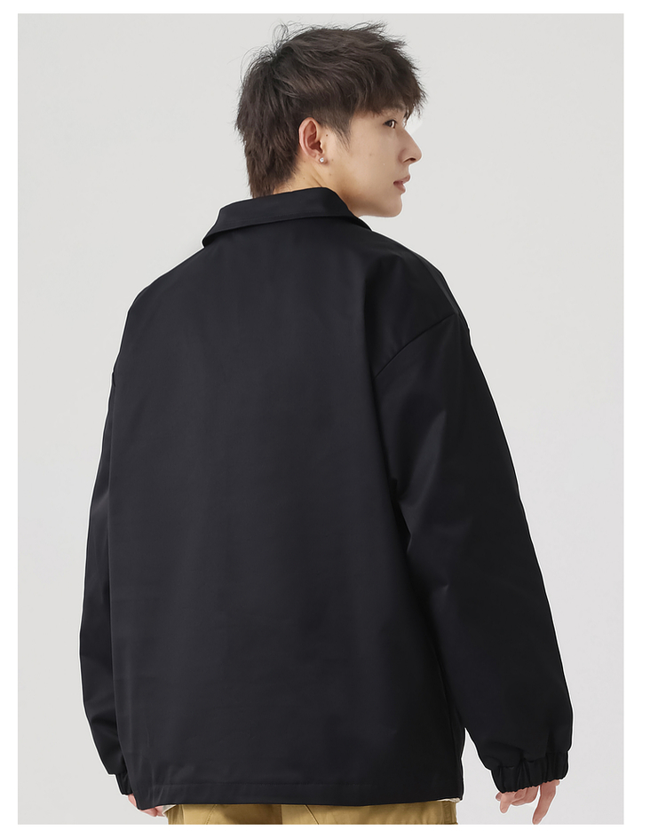メンズ 黒 ファッション 現代工装ワークジャケット