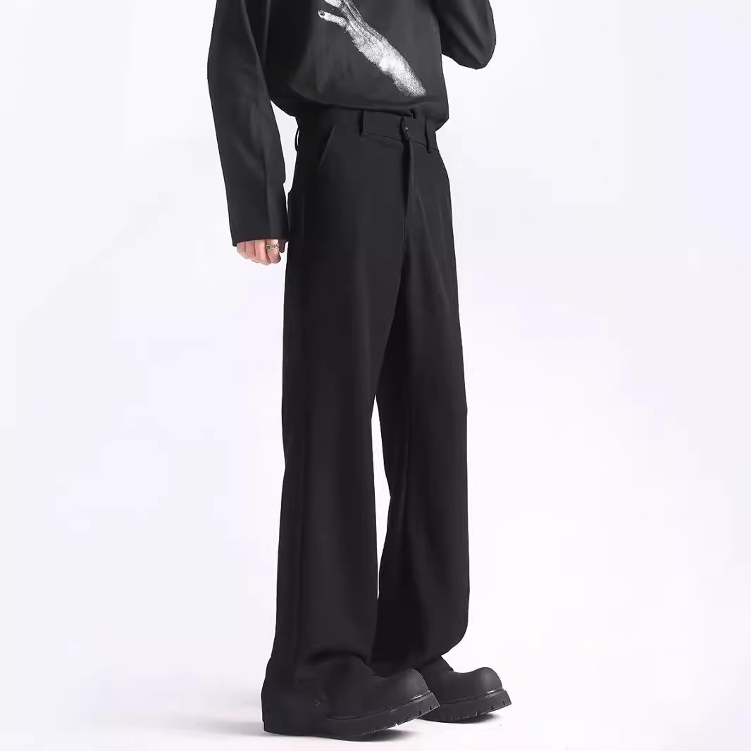 メンズ 黒 ファッション モードシルエット ワイドパンツ