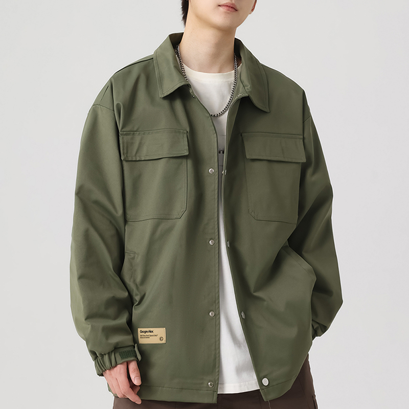 メンズ 黒 ファッション 現代工装ワークジャケット