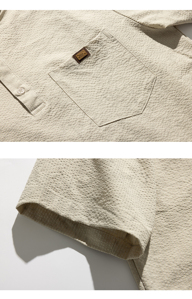 メンズ 黒 ファッション メンズ ヘンリーネック半袖シャツ 黒 カジュアル 通気性抜群 全三色