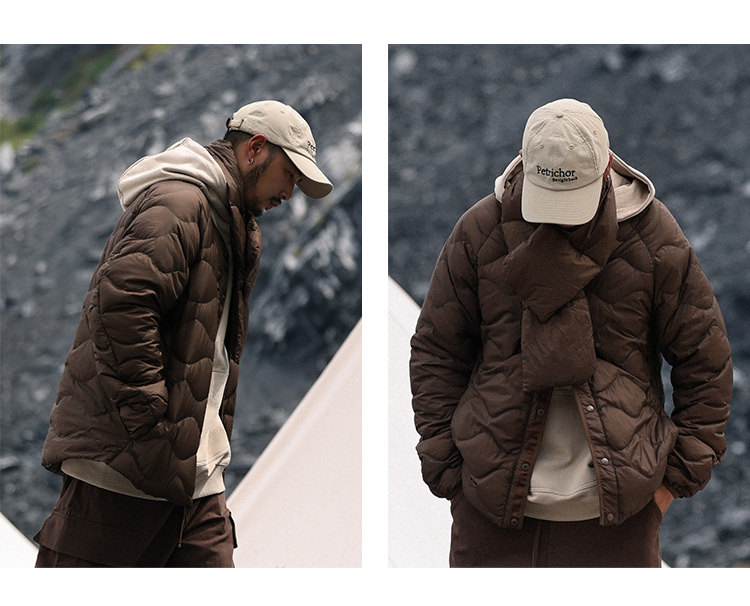 メンズ 黒 ファッション メンズ 黒 中綿ジャケット 防寒アウター 秋冬