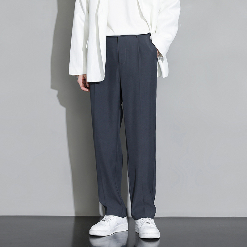メンズ 黒 ファッション すっきりシルエット フォーマルパンツ