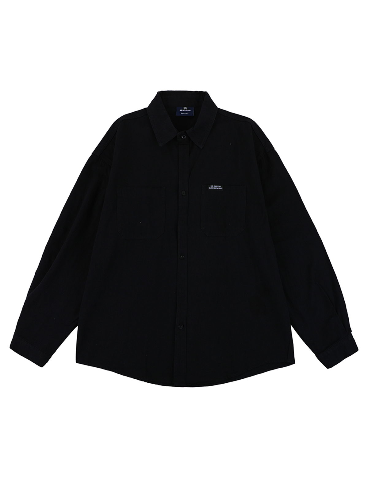 メンズ黒ファッション ジャケット ゆったりシルエット