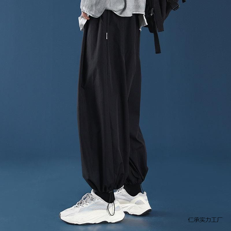 メンズ 黒 ファッション 風合いが美しい袴風バルーンパンツ