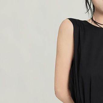 黒ドレス ロング ノースリーブ リボン ロングワンピース