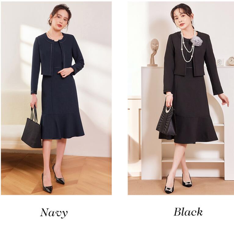 卒園式卒業式対応黒ドレス二点セット