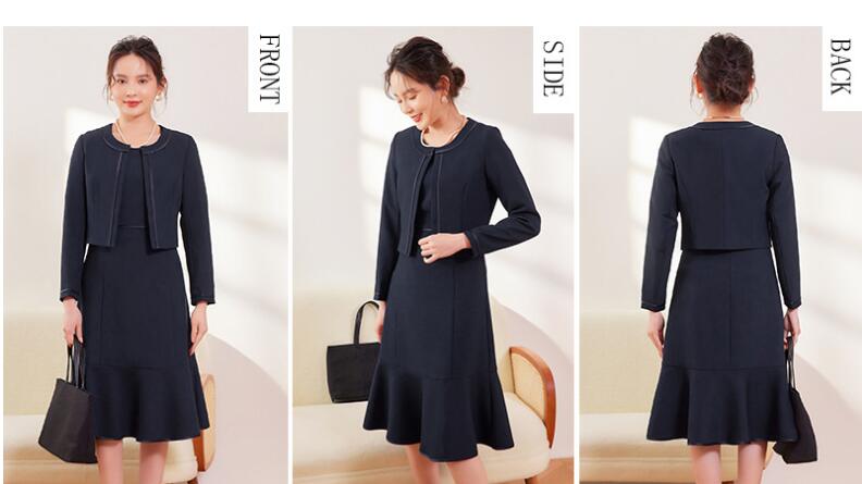 卒園式卒業式対応黒ドレス二点セット