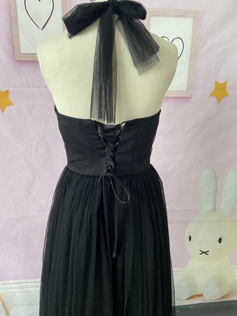 黒ドレス チュールスカート ロマンティックドレス