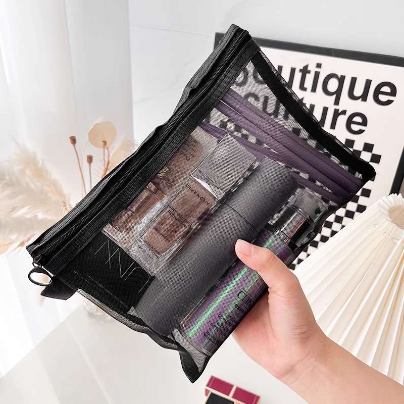 旅行バッグ 透明メッシュ化粧ポーチ3点セット 旅行の必需品