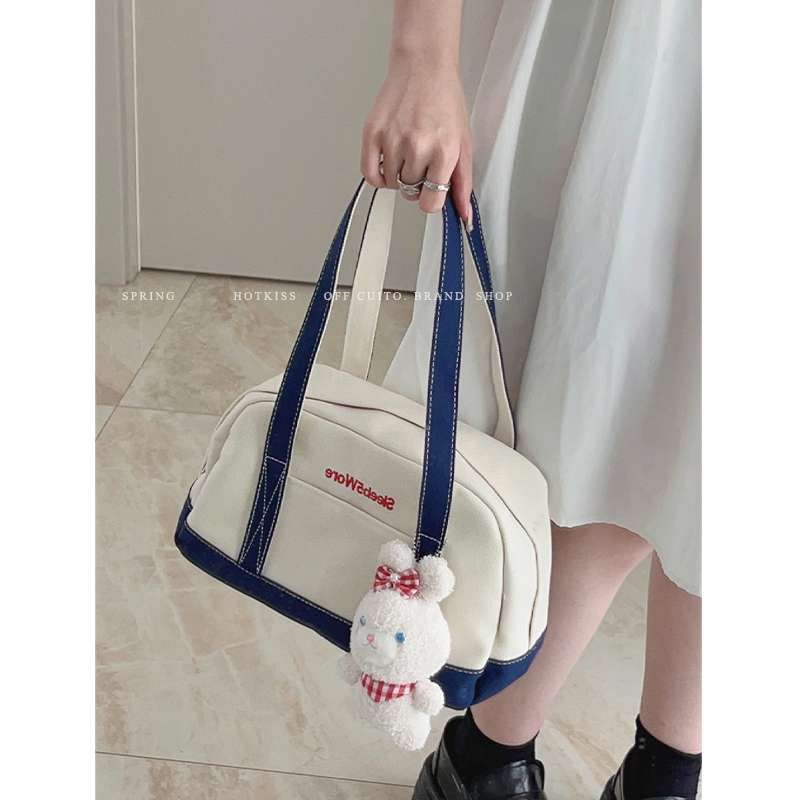旅行バッグ うさぎさん付きキャンバストート