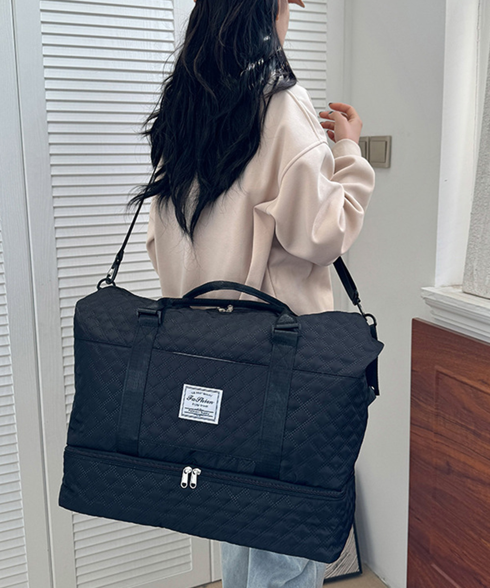 旅行バッグ 大容量ボストンバッグとショルダーバッグの二点組み