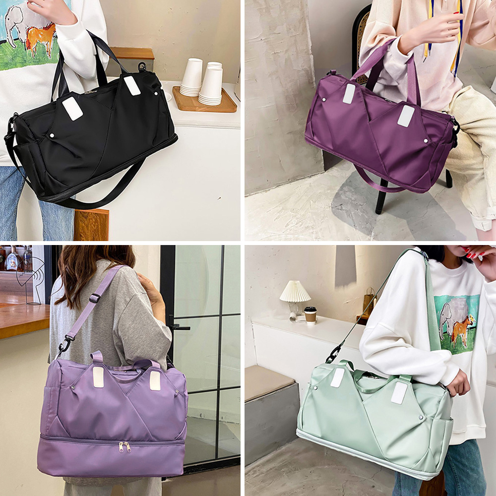 旅行バッグ 大容量ボストンバッグ 軽量旅行鞄 男女兼用 靴収納付き