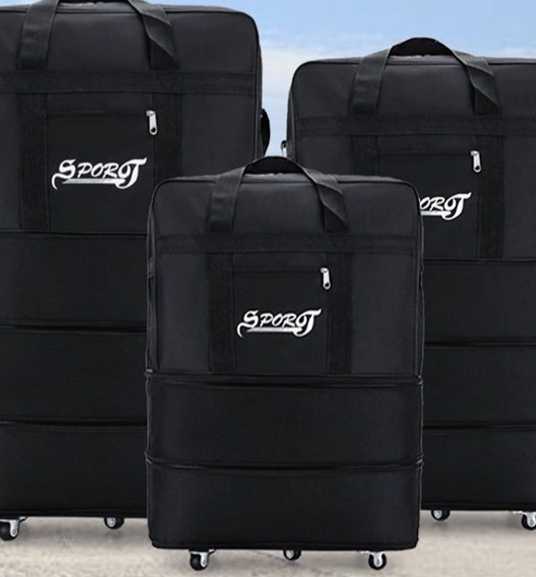 旅行バッグ 拡張式多段階キャスター付き折りたたみ海外旅行バッグ