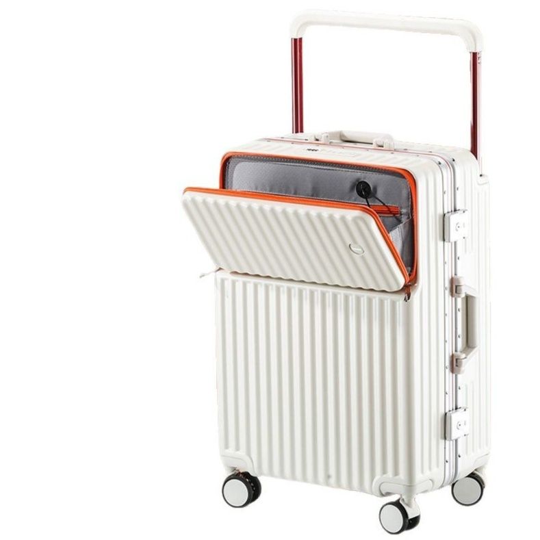 旅行バッグ 前面開閉式スマホホルダー付き多機能キャリーケース