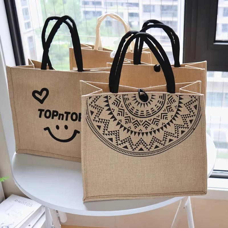旅行バッグ 天然素材 ジュート編み エコトート