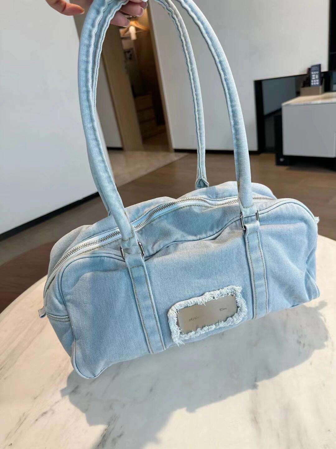旅行バッグ デニムルックボストン