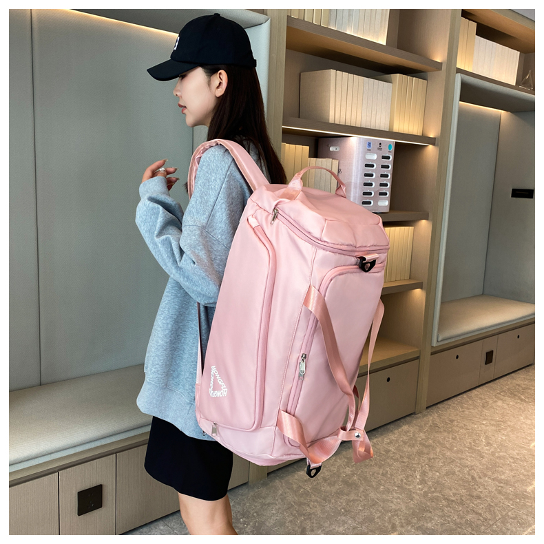 旅行バッグ ツートーン 機能的旅行ボストン