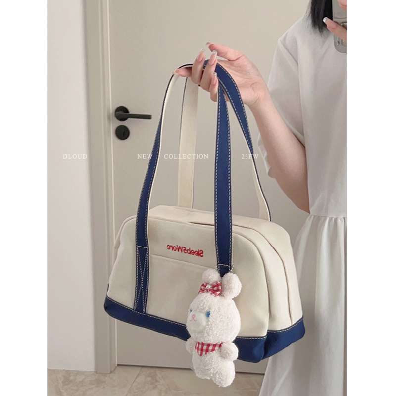 旅行バッグ うさぎさん付きキャンバストート