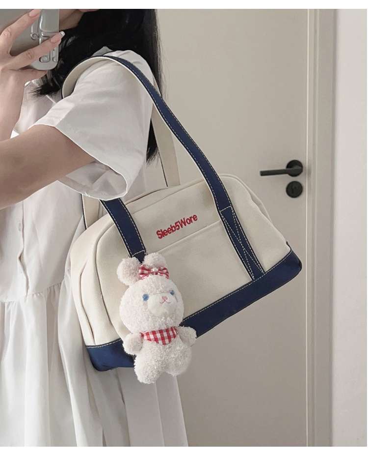 旅行バッグ うさぎさん付きキャンバストート