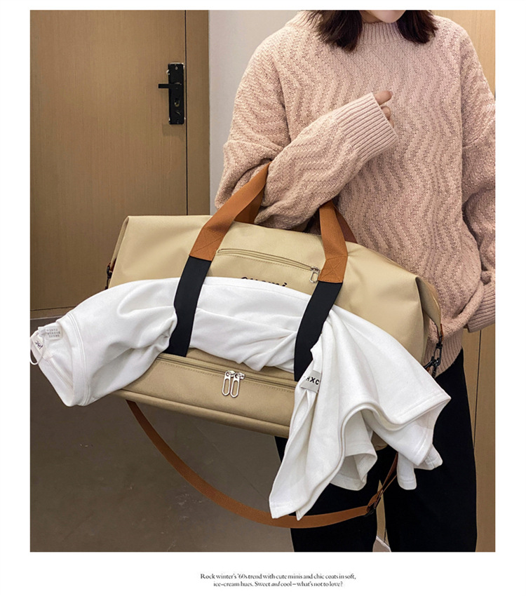 旅行バッグ レディース大容量ボストンバッグ靴収納付き斜め掛け旅行鞄