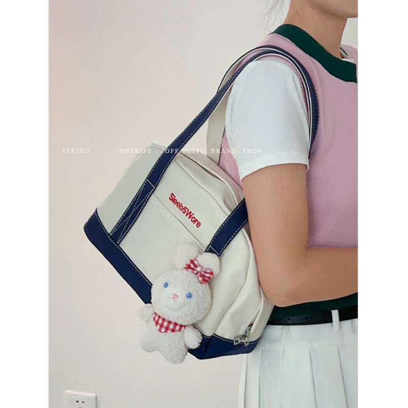 旅行バッグ うさぎさん付きキャンバストート