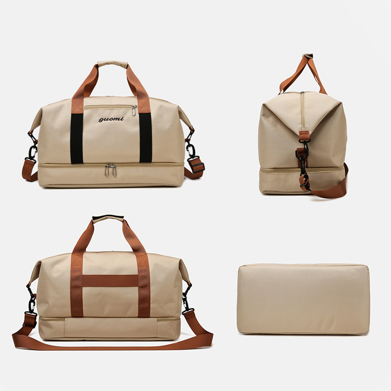 旅行バッグ レディース大容量ボストンバッグ靴収納付き斜め掛け旅行鞄