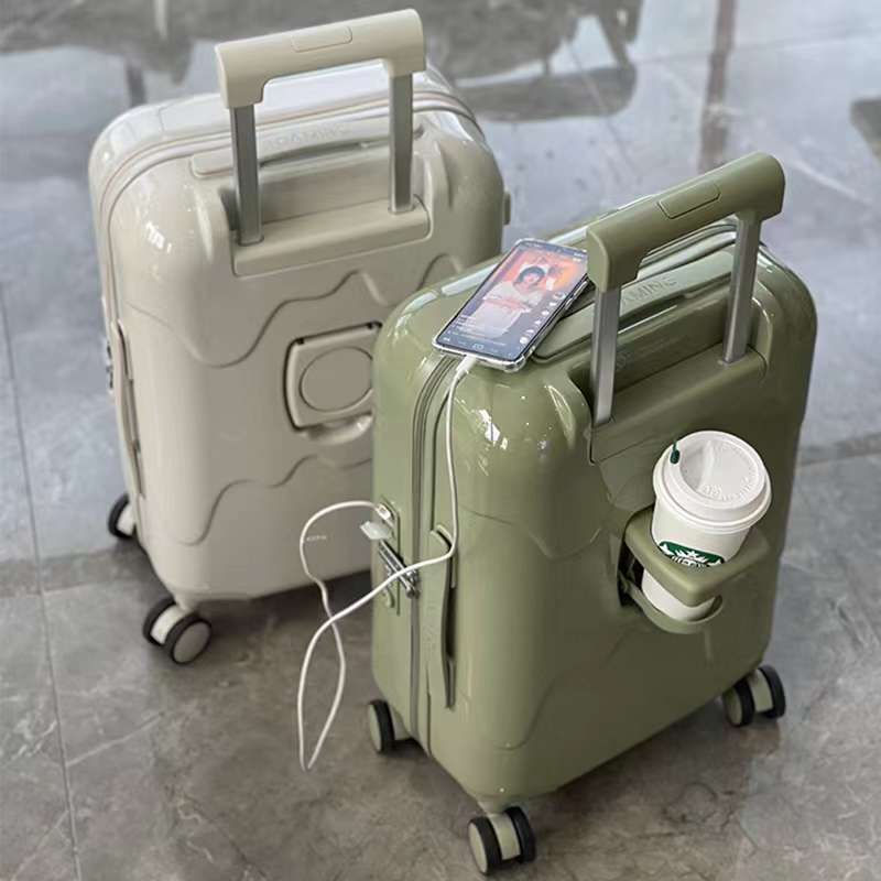 旅行バッグ  波模様のスタイリッシュキャリーケース